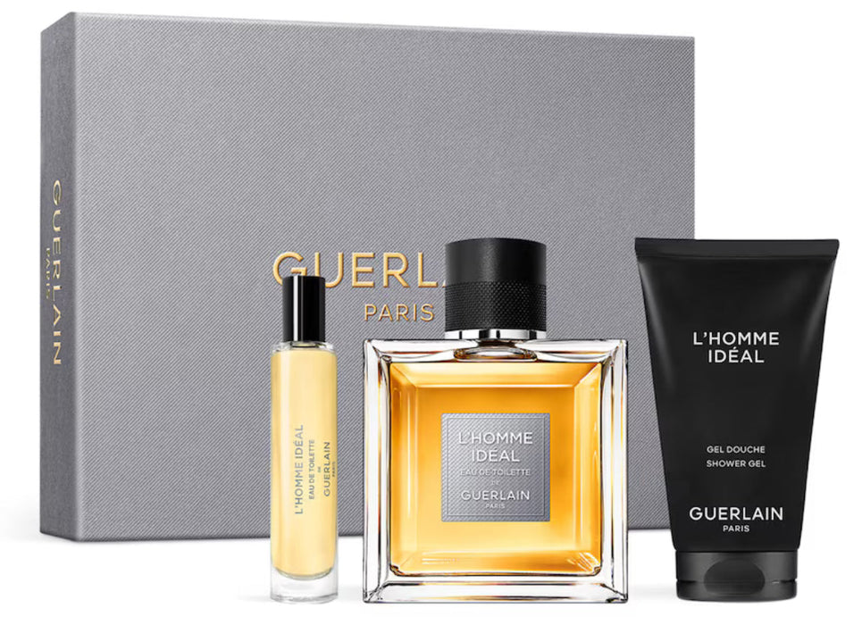 GUERLAIN L HOMME IDEAL 3 Pc Set ( M ) EDT SP 3.3, SG 2.5, SP 0.3 OZ