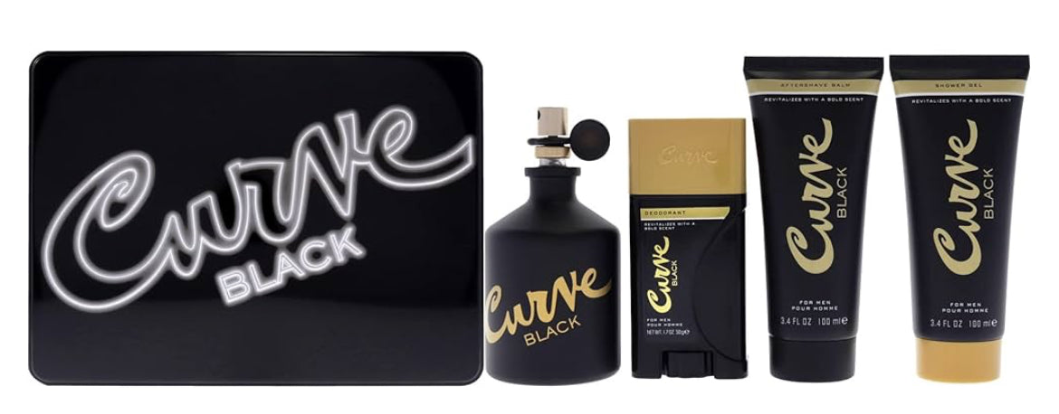 CURVE BLACK 4 Pc Set ( M ) EDC SP 4.2, ASB 3.4, SG 3.4, Deo 1.7 OZ