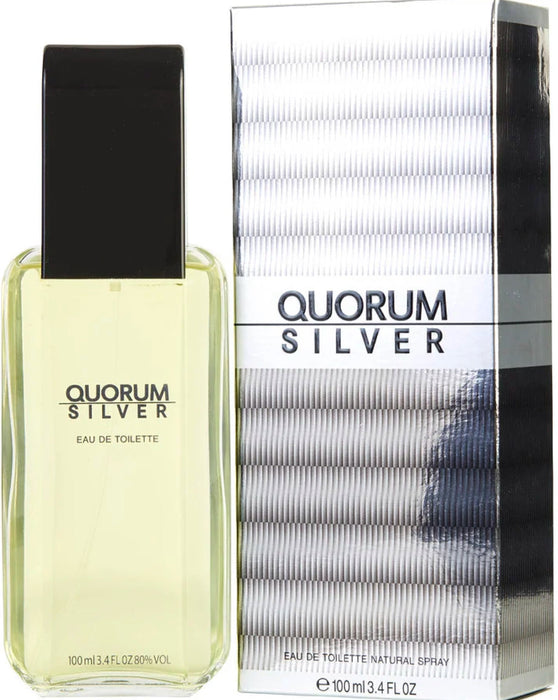 QUORUM  SILVER ( M ) EDT SP 3.4 OZ