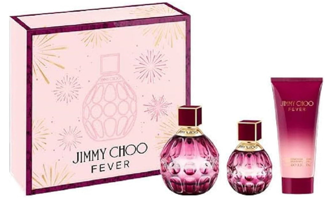 JIMMY CHOO FEVER 3 Pc Set ( W ) EDP SP 3.4, B/L 3.4, SP 0.25 OZ