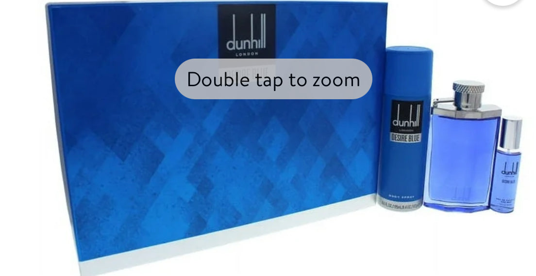 DUNHILL DESIRE BLUE 3 Pc Set ( M ) EDT SP 3.4, SP 1.0, BS 6.6 OZ