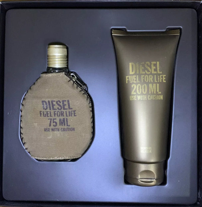 DIESEL FUEL FOR LIFE 2 Pc Set ( M ) EDT SP 2.5, SG 2.5 OZ ( HARD BOX )