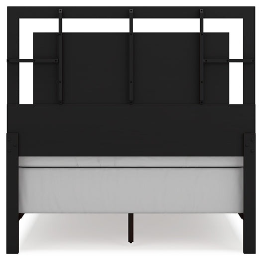 Covetown Full Panel Bed with Nightstand