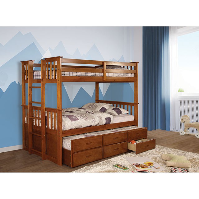 University-Twin/Twin Bunk Bed w/ Trundle