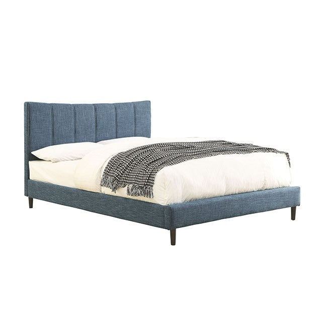 Ennis-Queen Bed, Dark Blue