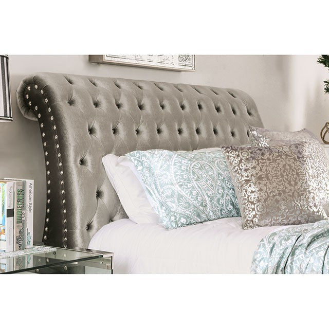 Noella-Queen Bed, Gray