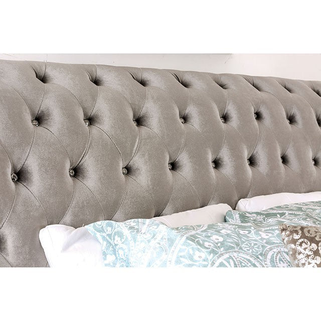 Noella-Queen Bed, Gray