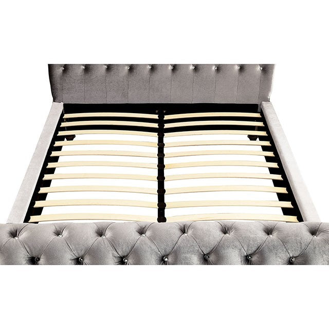 Noella-Queen Bed, Gray