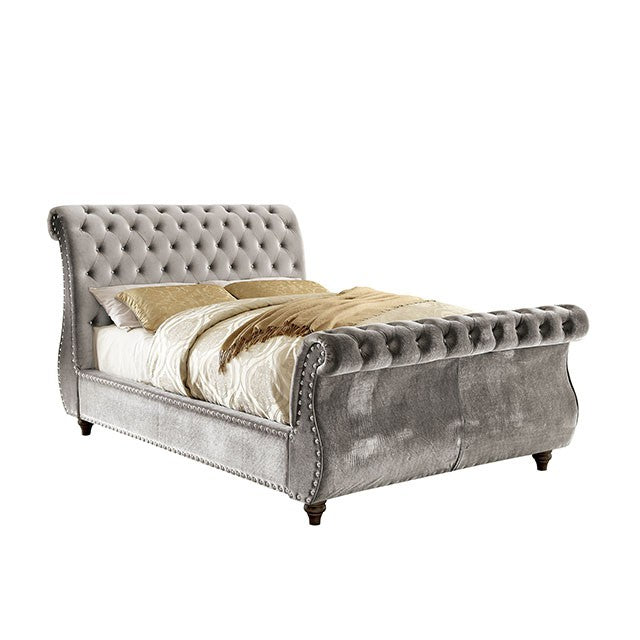 Noella-Queen Bed, Gray