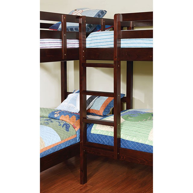 Marquette-L-shaped Quadruple Twin Bunk Bed