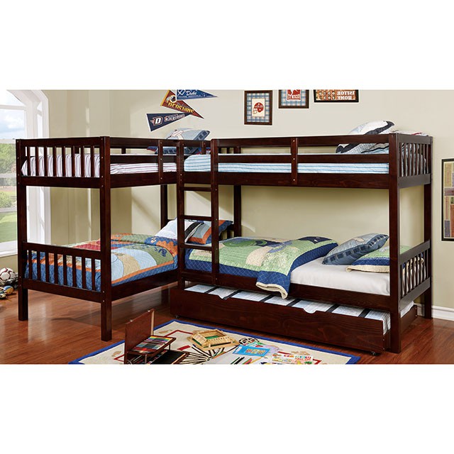 Marquette-L-shaped Quadruple Twin Bunk Bed