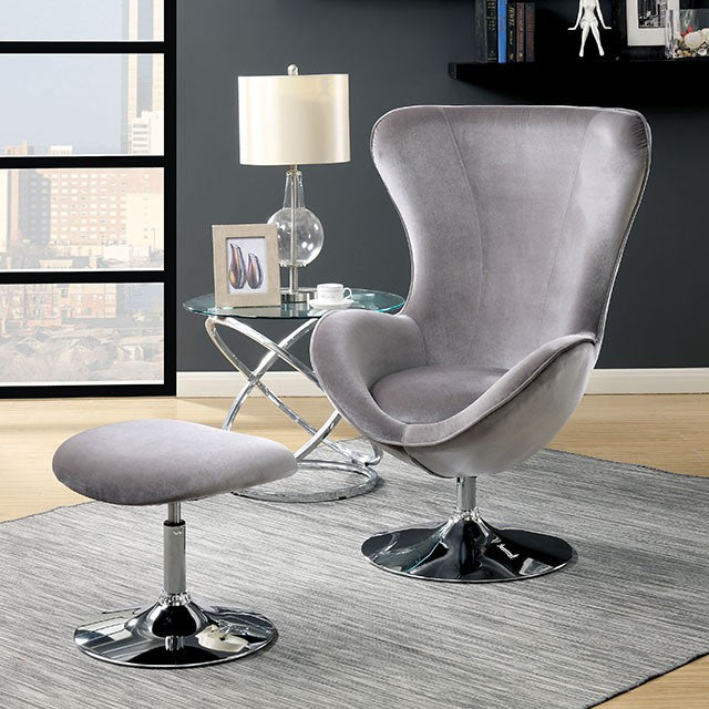 Shelia-Accent Chair w/ Ottoman