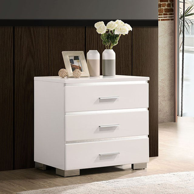 Carlie-Night Stand w/ 3 Drawers