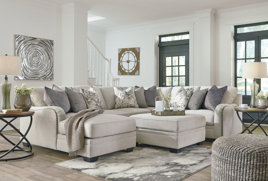 Dellara 4-Piece Sectional with Ottoman